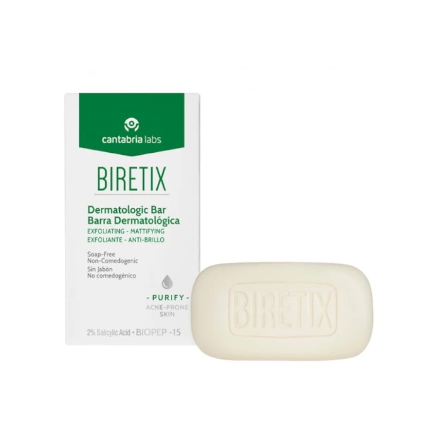 CANTABRIA LABS BIRETIX Kietas prausiklis su 2% salicilo rūgštimi, 80 g