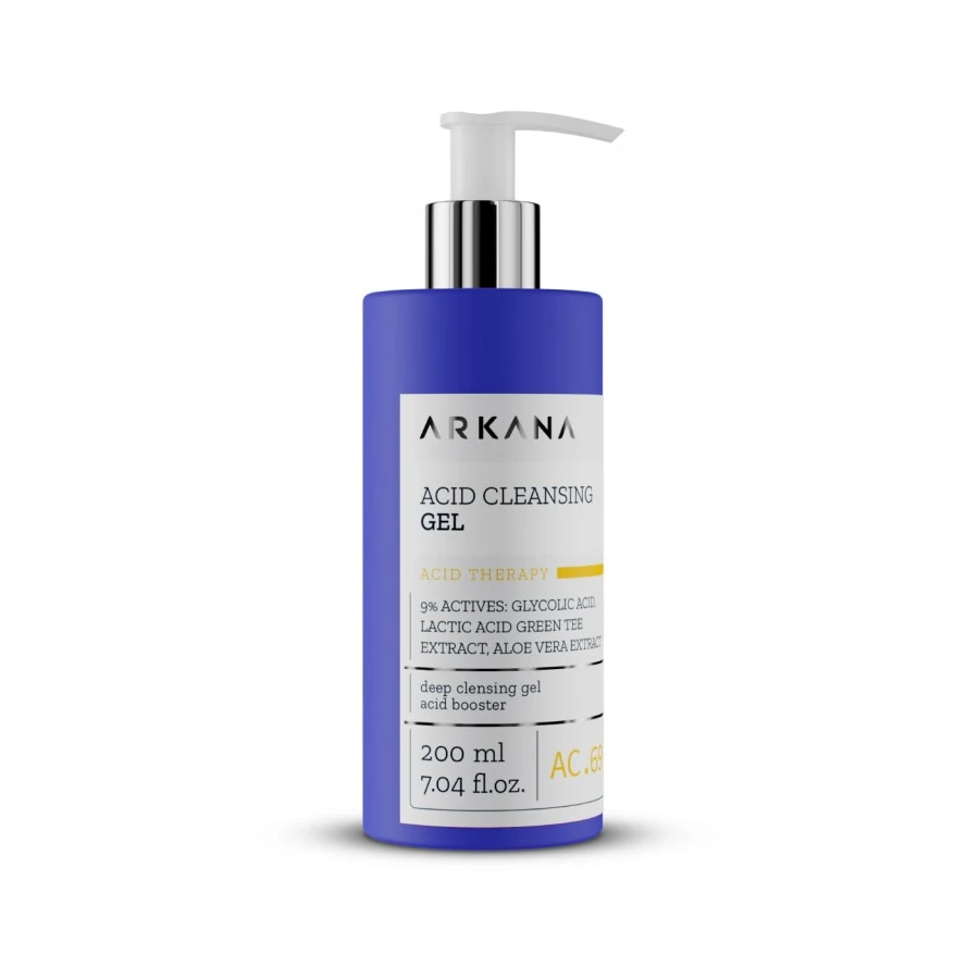 ARKANA Prausimosi gelis su glikolio ir pieno rūgštimis „Acid Cleansing Gel“, 200 ml