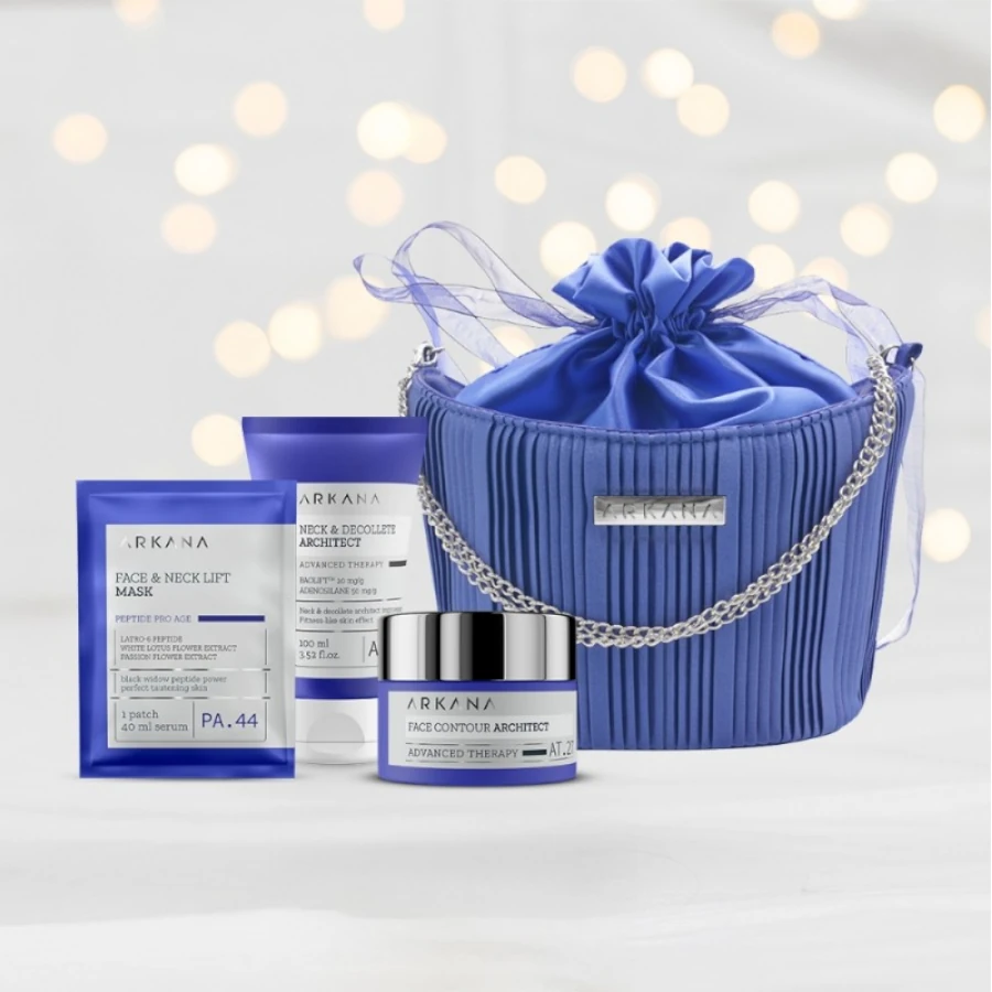 ARKANA Šventinis liftingo rinkinys su kosmetine "Face & Neck Architect"