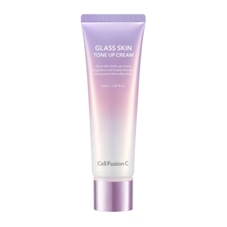 CELL FUSION C Veido kremas odos spindesiui "Glass Skin Tone-up Cream", 50 ml