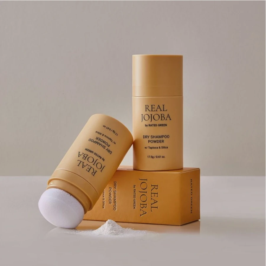 RATED GREEN Sausas plaukų šampūnas REAL JOJOBA Dry Shampoo Powder, 17,5 g