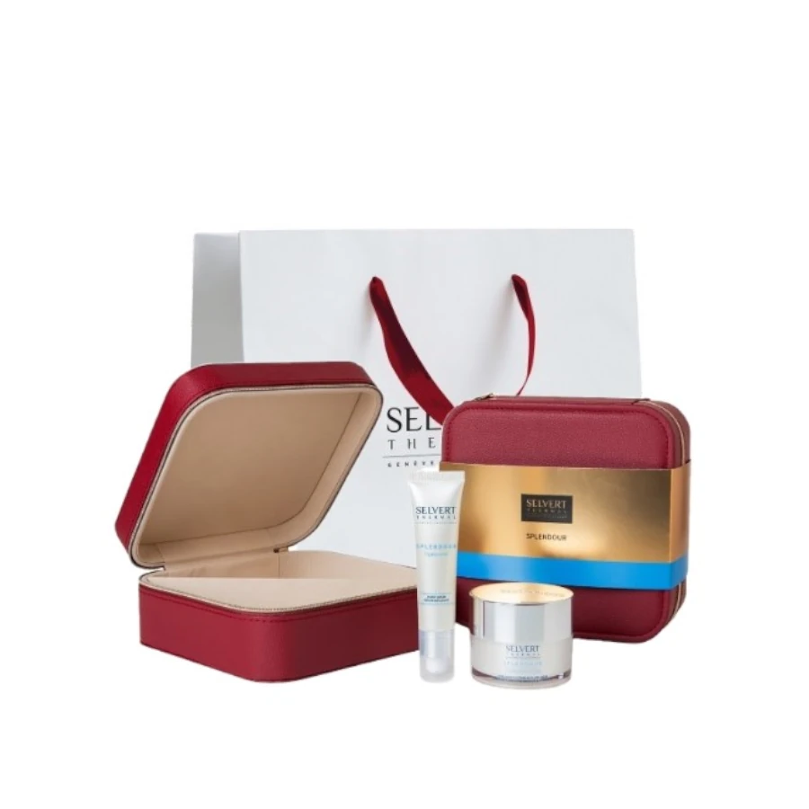 SELVERT THERMAL Drėkinamasis rinkinys iš serumo ir kremo SPLENDOUR COFFRET + papuošalų dėžutė