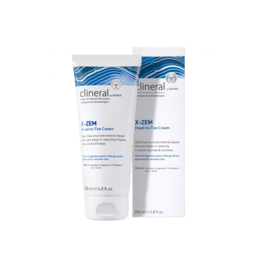 AHAVA CLINERAL X-ZEM (egzema) Viso kūno kremas, 200 ml