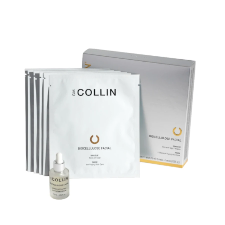 G.M. COLLIN Bioceliuliozinė veido kaukė su serumu, 5 vnt + 7 ml