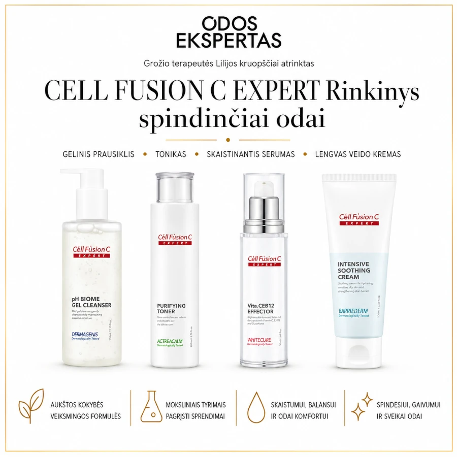 CELL FUSION C EXPERT Rinkinys spindinčiai odai, 4 prod