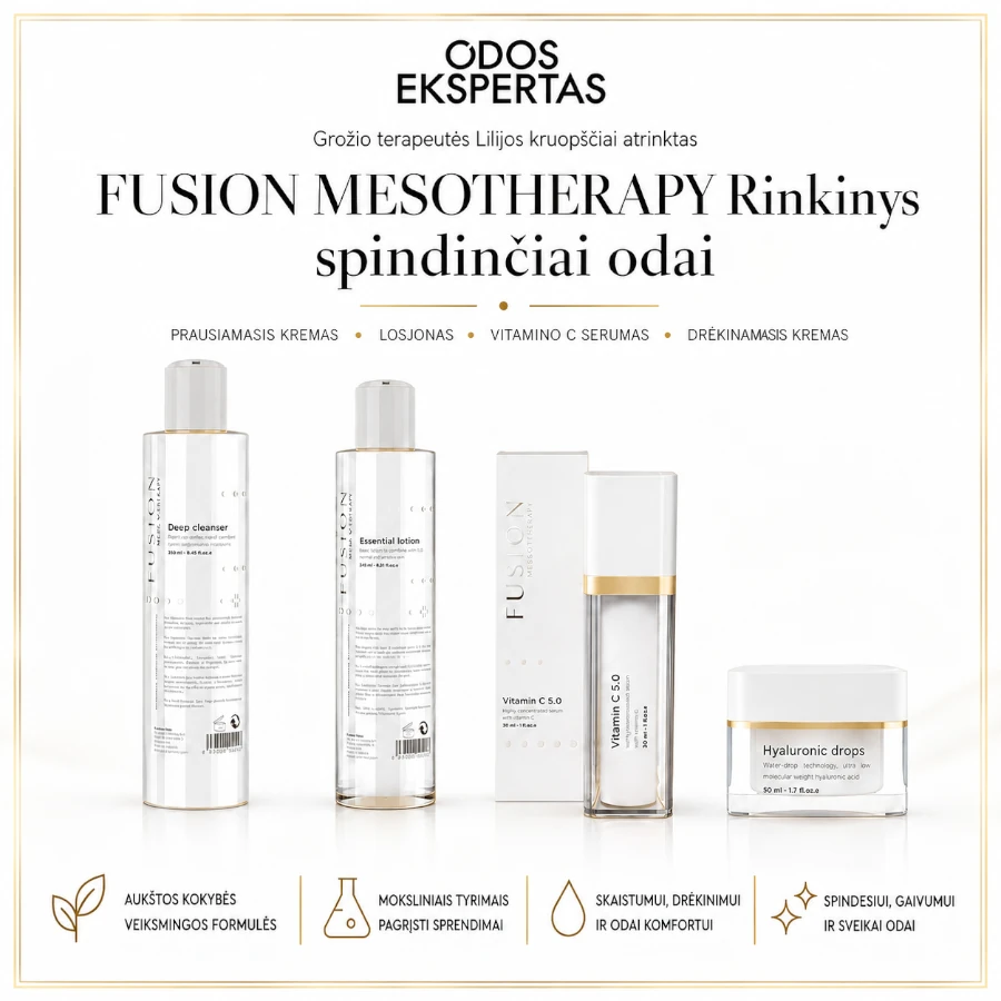 FUSION MESOTHERAPY Rinkinys spindinčiai odai, 4 prod