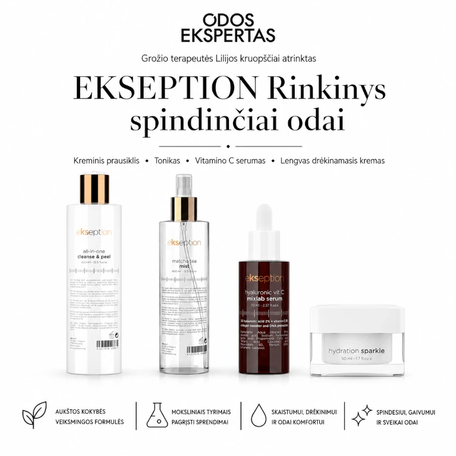 EKSEPTION Rinkinys spindinčiai odai, 4 prod