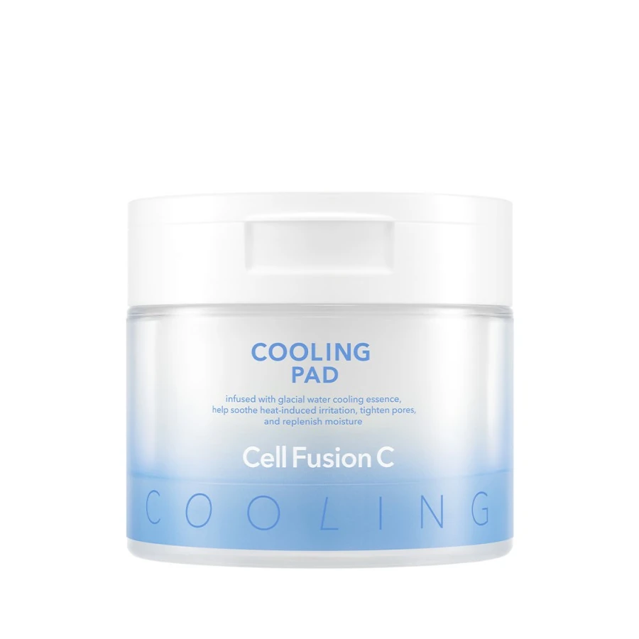CELL FUSION C „First Cooling Pad“ vėsinantis ir drėkinantis veido tonikas - diskeliai, 180 ml (70 vnt.)